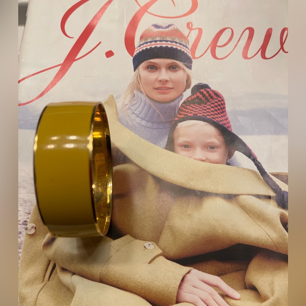 J. Crew Mustard and Gold Bangle Bracelet